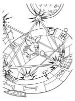 A coloring page of krypto the superdog